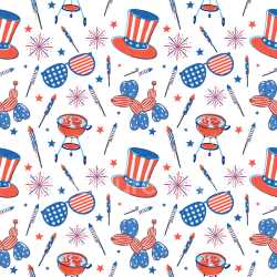 Pattern Bundle - Seamless 3D Fourth of July Festive Pattern PBR Texture with Patriotic Motifs texture preview