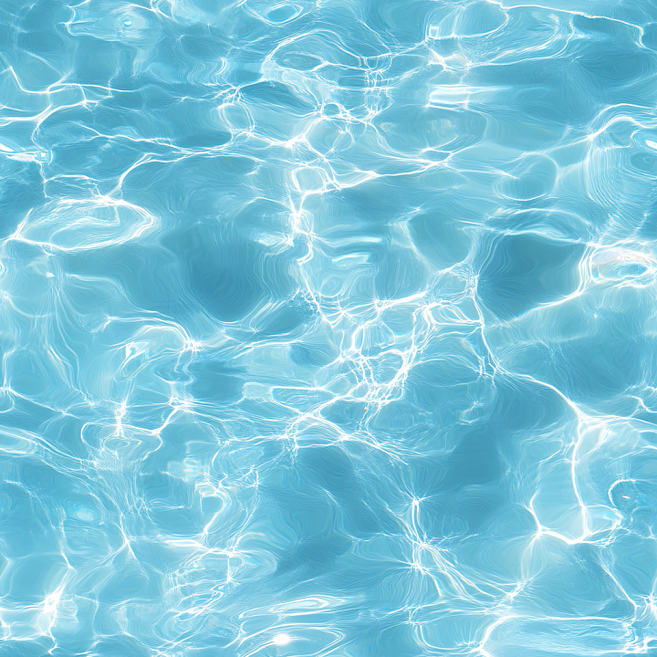 Pool Water Featuring Crystal Clear Blue Ripples and Light Refractions seamless PBR texture preview