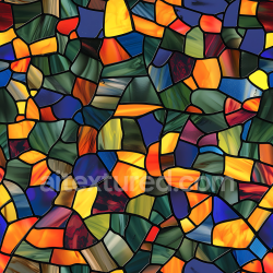 seamless Seamless 3D Stained Glass Style Camouflage Mosaic PBR Texture with Vibrant Color Blocks texture 8k free download PBR