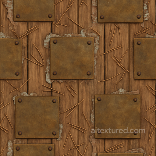 Rustic Metal Aged Brass Holiday Surface seamless Merry christmas PBR texture