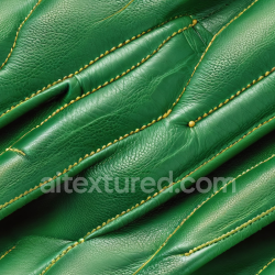 seamless Seamless 3D Green Quilted Leather PBR Texture with Detailed Stitching and Pebbled Grain texture 8k free download PBR