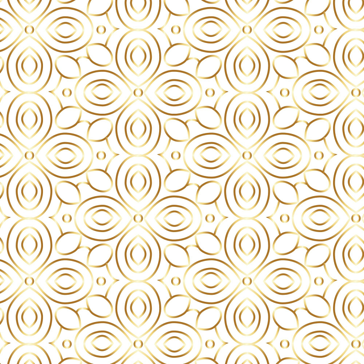 Featuring White Background with Gold Ornamental Pattern seamless PBR texture preview