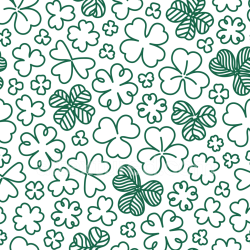 seamless Seamless 3D PBR Texture of Stylized Green Clover Leaf Pattern on White Background texture 8k free download PBR