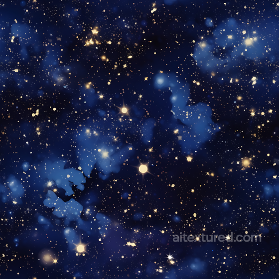 Space PBR Texture Featuring Deep Starfield and Soft Blue Nebula Clouds Star, space, planets texture preview