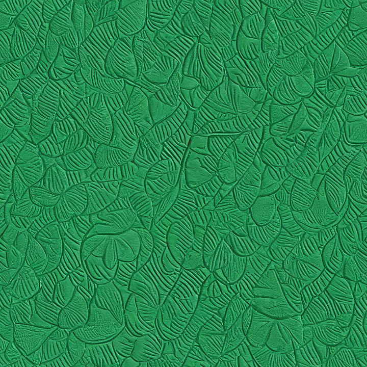 Green Embossed Leather with Floral Pattern seamless PBR texture preview