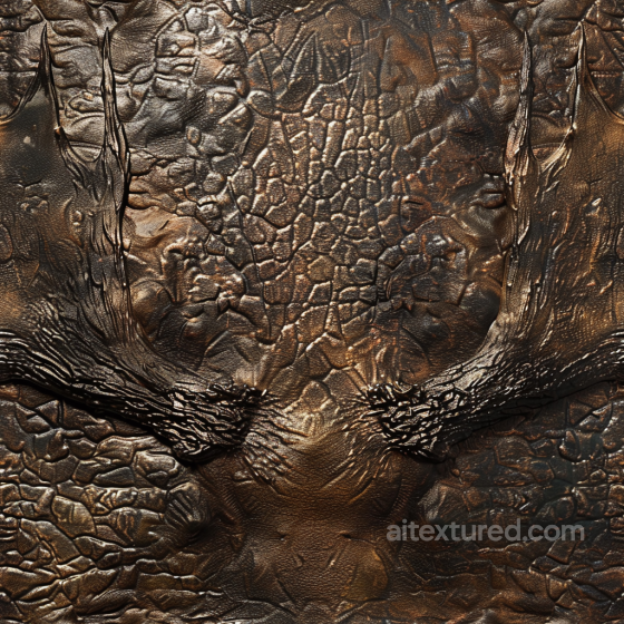 cracked aged brown leather PBR texture with rugged finish Leather texture preview