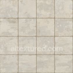 seamless Seamless 3d texture pbr 8k glazed tile surface with cracked tile and faded paint overlays texture 8k free download PBR