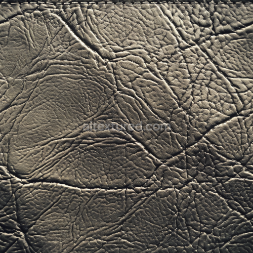 Seamless 3D Distressed Dark Taupe Leather PBR Texture with Deep Wrinkles and Fine Grain
