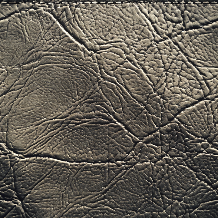 Distressed Dark Taupe Leather with Deep Wrinkles and Fine Grain seamless PBR texture preview