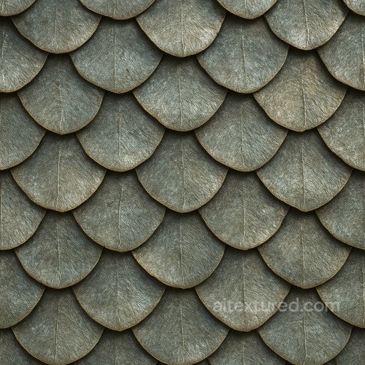 Scales Overlapping Fish Like seamless Patterns PBR texture