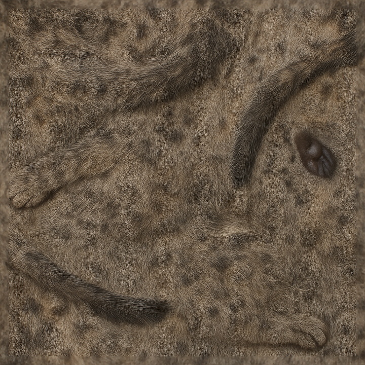 Mottled Fur Fuzzy Skin Mammal Skin Fur Undercoat Bristly Fur Tail Fur P… seamless PBR texture preview