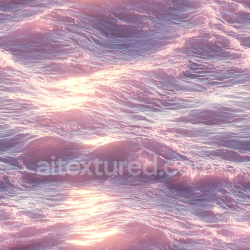seamless Seamless 3D Water PBR Texture Featuring Soft Pink Stylized Ocean Waves texture 8k free download PBR