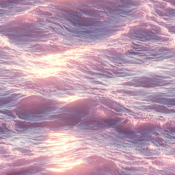Water PBR Texture Featuring Soft Pink Stylized Ocean Waves Water texture preview