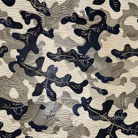 Desert Urban Camouflage PBR Texture with Organic Abstract Shapes and Neutral Palette Color Camouflage texture preview