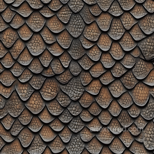 Reptilian Skin PBR Texture Featuring Rough Scaly Detail and Earthy Tones seamless Skin PBR texture