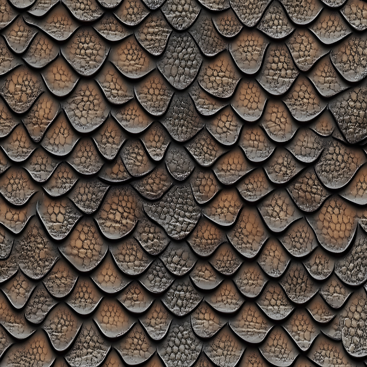 Reptilian Skin Featuring Rough Scaly Detail and Earthy Tones seamless PBR texture preview