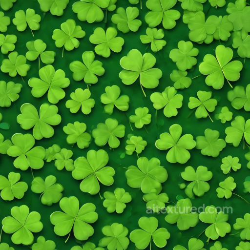 St Patrick Digital Paper Bundle Texture of Vibrant Green Shamrock Leaves Pattern seamless St patrick digital paper bundle PBR texture
