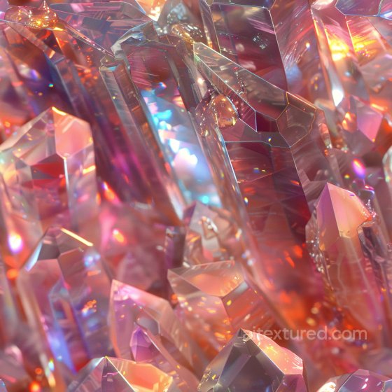 Glossy Crystal Faceted Surfaces Seamless Texture with Multicolored Highlights Glossy texture preview