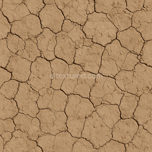 Seamless 3d texture pbr 8k dry cracked mud ground surface for realistic terrains