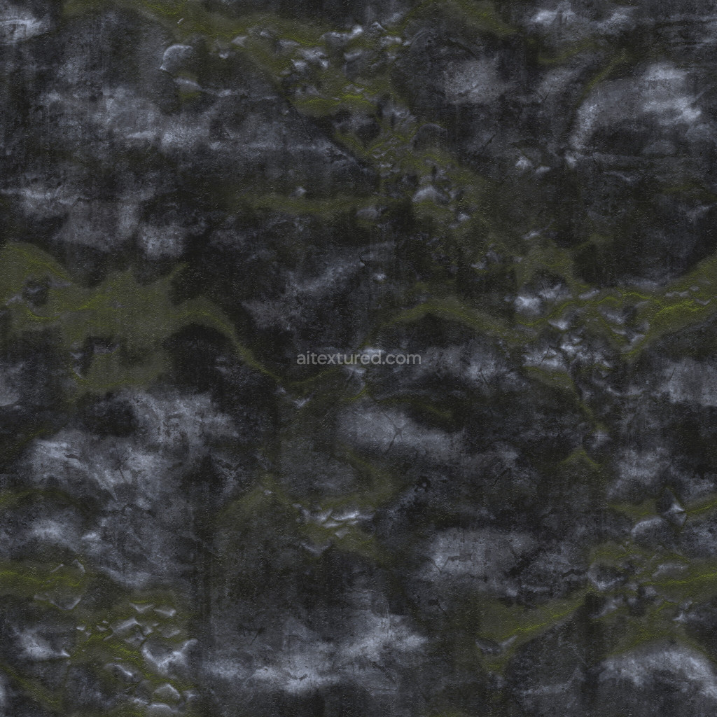 Seamless dark rock texture with detailed surface features