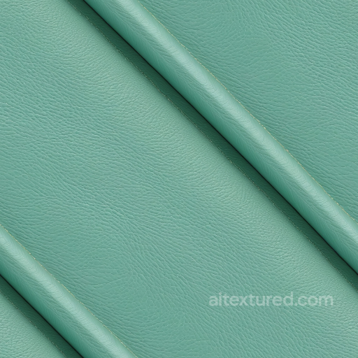Teal Pebbled Leather Upholstery Texture with Stitched Panels seamless Leather PBR texture