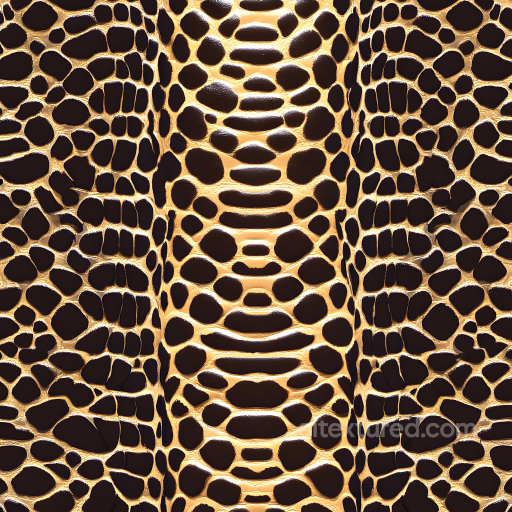 Skin PBR Texture Featuring Stylized Reptilian Scaled Pattern with Glossy Highlights seamless Skin PBR texture