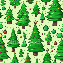 seamless Seamless 3D PBR Texture of Decorative Christmas Trees with Ornaments texture 8k free download PBR