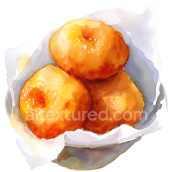 seamless Kenyan Mandazi Coconut Doughnuts Breakfast Watercolor PNG Graphic texture 8k free download PBR