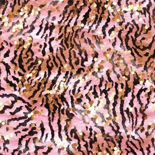 Seamless 3D PBR Texture of Pink Leopard Print Fabric with Glitter Accents