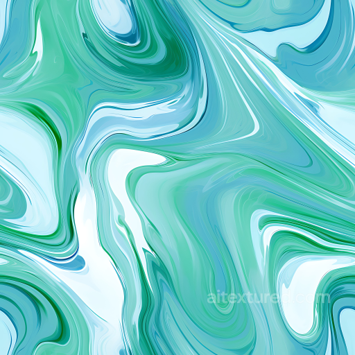 Blue and Green Swirling Marble PBR Texture with Fluid Vein Patterns seamless Marble PBR texture