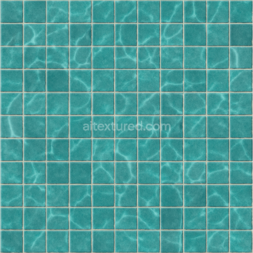 AI-Generated Seamless PBR Texture — turquoise tile for pool