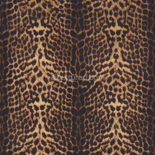 Seamless 3D PBR Leopard Print Fur Texture with Intricate Brown and Black Spots