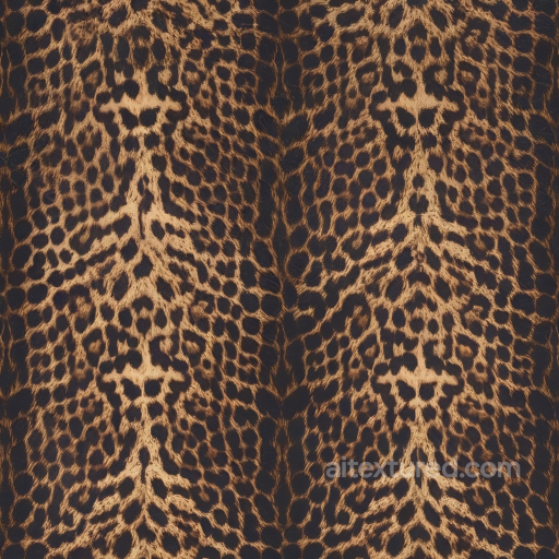 Leopard Print Fur Texture with Detailed Natural Pattern seamless Leopard Print PBR texture