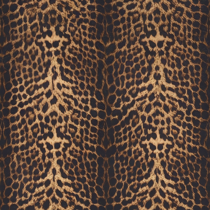Leopard Print Fur with Detailed Natural Pattern seamless PBR texture preview