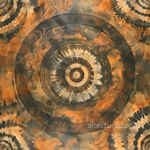 Abstract Rusty Circular Camouflage PBR Texture with Organic Oxidized Pattern seamless Color Camouflage PBR texture