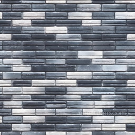 Cracked Brick Wall PBR Texture Featuring Gray and White Colors seamless Brick PBR texture