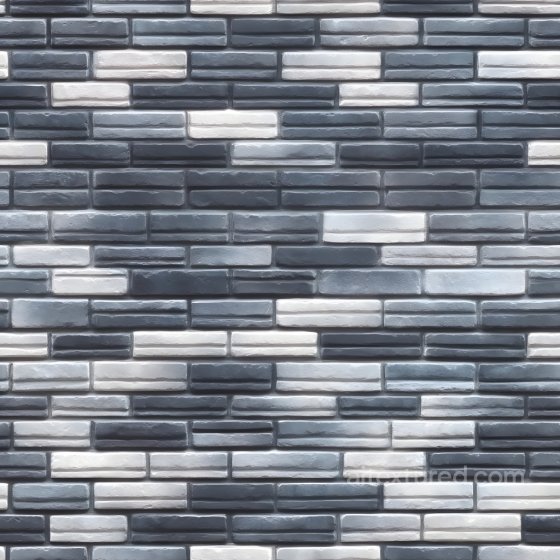 Cracked Brick Wall PBR Texture Featuring Gray and White Colors Brick texture preview