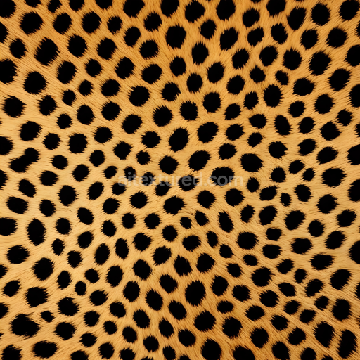 Seamless 3D PBR Leopard Print Fur Texture with Bold Black Spots