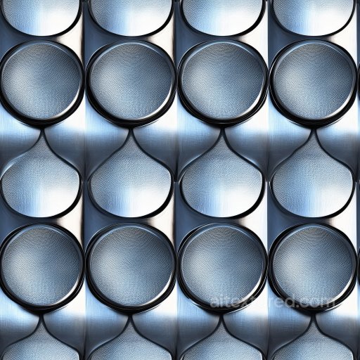 Steel Metal PBR Texture Featuring Patterned Embossed Circular Plates seamless Metal PBR texture
