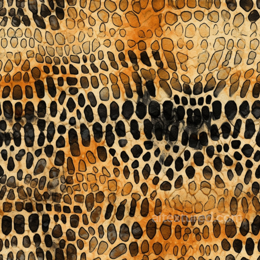 Featuring Warm Orange and Black Spotted Leopard Print seamless Leopard Print PBR texture