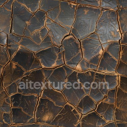 seamless Seamless 3D PBR Cracked Distressed Brown Leather Texture with Deep Fissures texture 8k free download PBR