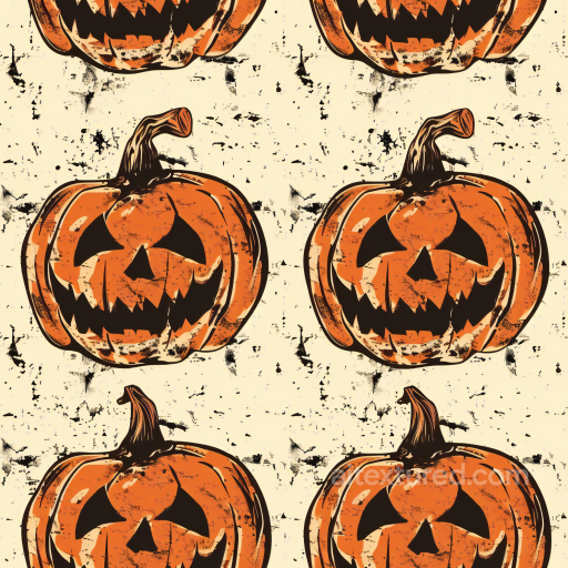 with Vintage Halloween Jack-o'-Lantern Pattern seamless Vintage Halloween PBR texture