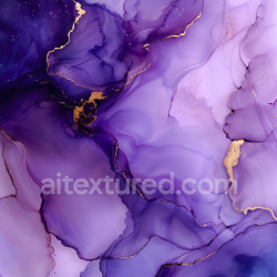 seamless Seamless 3D Alcohol Ink PBR Texture Featuring Purple Fluid Waves with Gold Veins texture 8k free download PBR
