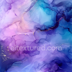 seamless Seamless 3D Alcohol Ink PBR Texture Featuring Violet and Blue Fluid Swirls with Gold Veins texture 8k free download PBR