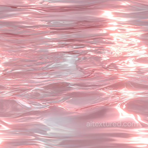 Water PBR Texture with Pink Reflective Surface and Subtle Wave Patterns seamless Water PBR texture