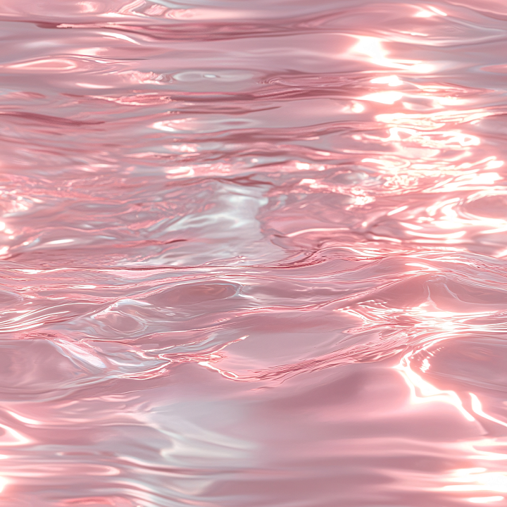 Water with Pink Reflective Surface and Subtle Wave Patterns seamless PBR texture preview