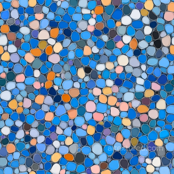 Mosaic PBR Texture with Colorful Pebble-Style Stone Tiles Mosaic texture preview