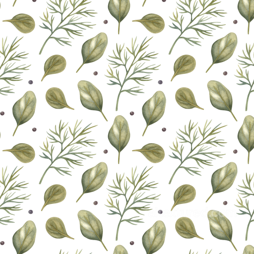 Watercolor Greenery Leaves Pattern Seamless Texture seamless watercolor greenery  PBR texture