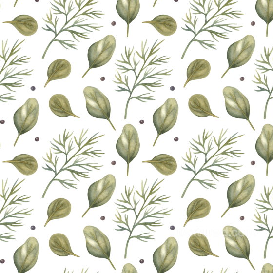 Watercolor Greenery Leaves Pattern Seamless Texture watercolor greenery texture preview