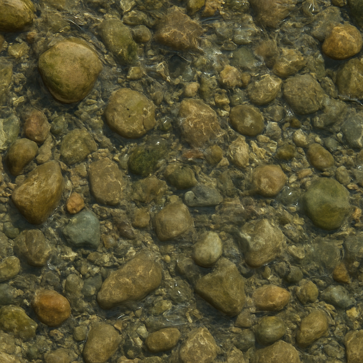 Natural Stream seamless PBR texture preview